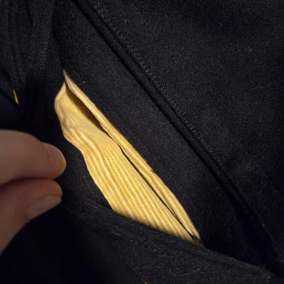 Vintage 60s 70s Peacoat US NAVY Officer 100% Wool Black Gold Buttons 36R EUC - Picture 12 of 13